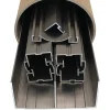 Kit de quincaillerie Styldoor en alu pour placard coulissant avec freins et balais H2.5m x L2m, 2 vantaux, finition Inox Brossé