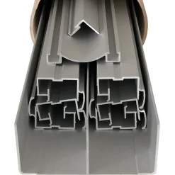 Kit de quincaillerie Styldoor en alu pour placard coulissant avec freins et balais H2.5m x L3m, 3 vantaux, finition Anodisé Argent