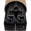 Kit de quincaillerie Styldoor en alu pour placard coulissant H2.5m x L3m, 3 vantaux, finition Taupe Brun