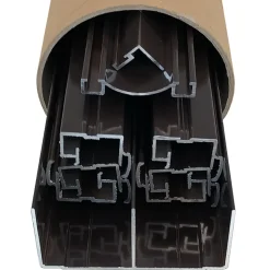 Kit de quincaillerie Styldoor en alu pour placard coulissant H2.5m x L3m, 3 vantaux, finition Taupe Brun