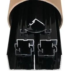 Kit de quincaillerie Styldoor en alu pour placard coulissant avec freins et balais H2.5m x L2m, 2 vantaux, finition Laqué Noir