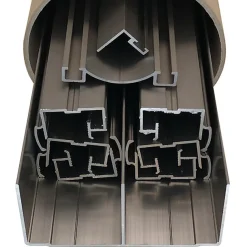Kit de quincaillerie Styldoor en alu pour placard coulissant H2.5m x L3m, 3 vantaux, finition Inox Brossé