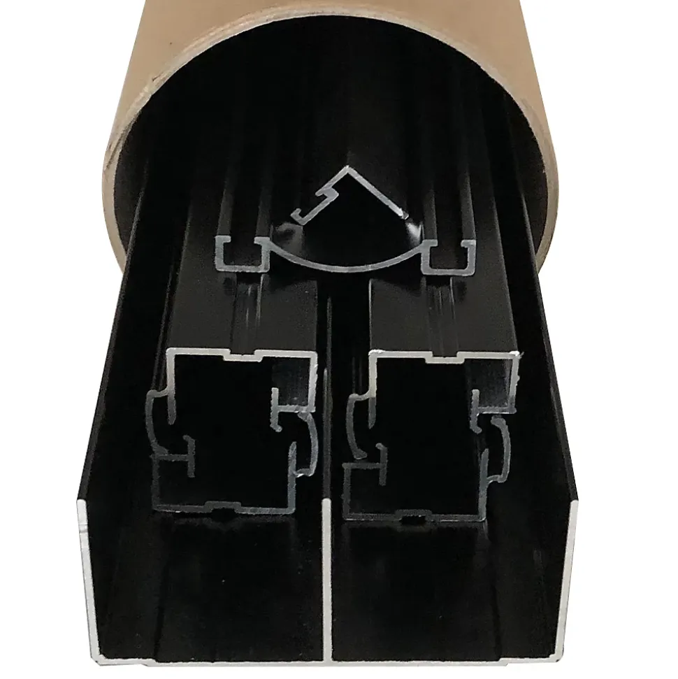 Kit de quincaillerie Styldoor en alu pour placard coulissant avec freins et balais H2.5m x L3m, 2 vantaux, finition Noir mat