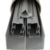Kit de quincaillerie Styldoor en alu pour placard coulissant H2.5m x L2m, 2 vantaux, finition Anodisé Argent