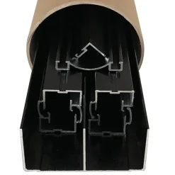 Kit de quincaillerie Styldoor en alu pour placard coulissant H2.5m x L2m, 2 vantaux, finition Noir mat