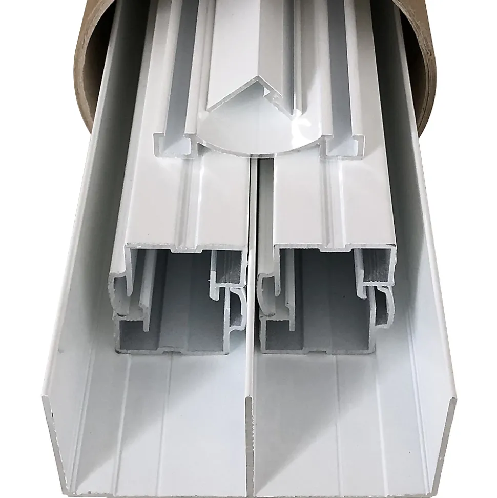 Kit de quincaillerie Styldoor en alu pour placard coulissant H2.5m x L3m, 2 vantaux, finition Laqué Blanc
