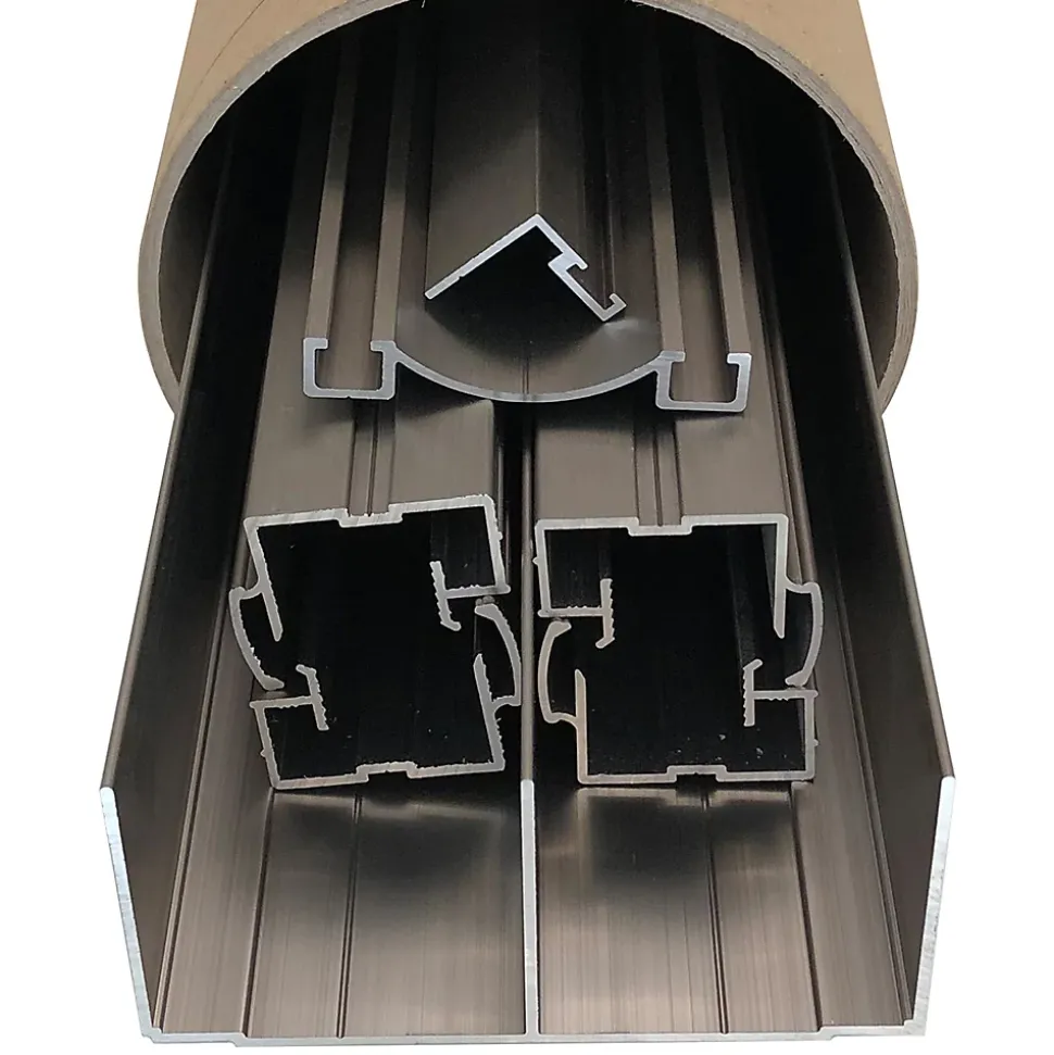 Kit de quincaillerie Styldoor en alu pour placard coulissant H2.5m x L2m, 2 vantaux, finition Inox Brossé