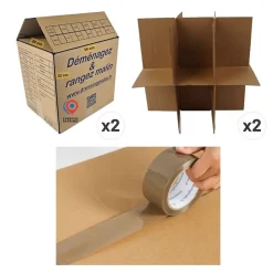 kit demenagement cartons separateurs verres a pied adhesif