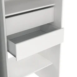 Kit dressing 1 colonne miroir blanc avec rideau Tvilum H. 200,4 x L. 200 x P. 52,1 cm