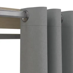 Kit dressing 2 colonnes réversibles avec rideau Dalvine décor chêne H. 200,4 x L. 200 x P. 48,25 cm