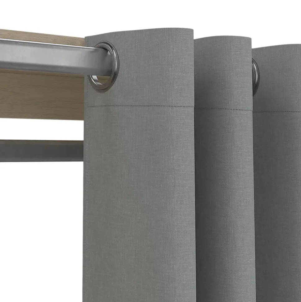 Kit dressing 2 colonnes réversibles avec rideau Dalvine décor chêne H. 200,4 x L. 200 x P. 48,25 cm