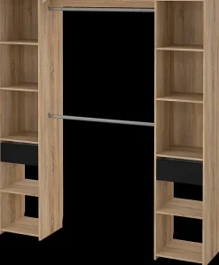 Kit dressing 2 colonnes Sonoma décor chêne H.200 x L.180 x P.40 cm