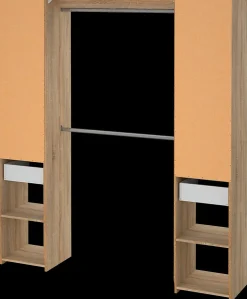 Kit dressing 2 colonnes Sonoma décor chêne H.200 x L.180 x P.40 cm