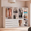 Kit dressing modulable avec 4 éléments. blanc. panneaux stratifiés