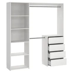 Kit dressing ouvert blanc Karisma 1 colonne L. 181,5 x H. 200,4 x P. 39,95 cm