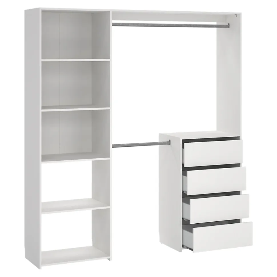 Kit dressing ouvert blanc Karisma 1 colonne L. 181,5 x H. 200,4 x P. 39,95 cm