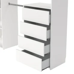 Kit dressing ouvert blanc Karisma 1 colonne L. 181,5 x H. 200,4 x P. 39,95 cm