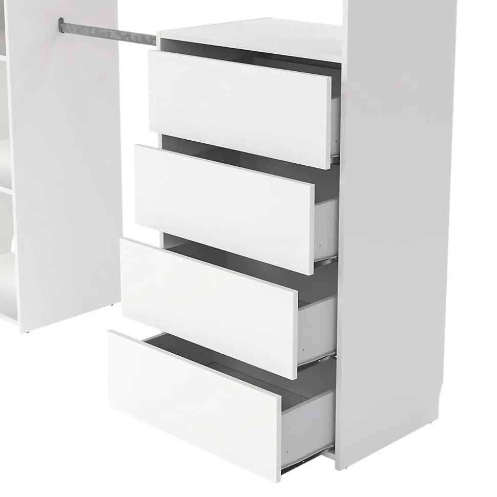Kit dressing ouvert blanc Karisma 1 colonne L. 181,5 x H. 200,4 x P. 39,95 cm