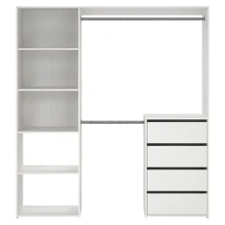 Kit dressing ouvert blanc Karisma 1 colonne L. 181,5 x H. 200,4 x P. 39,95 cm