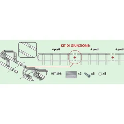 Kit jonction pour assembler ensemble des portes vélos compatibles.