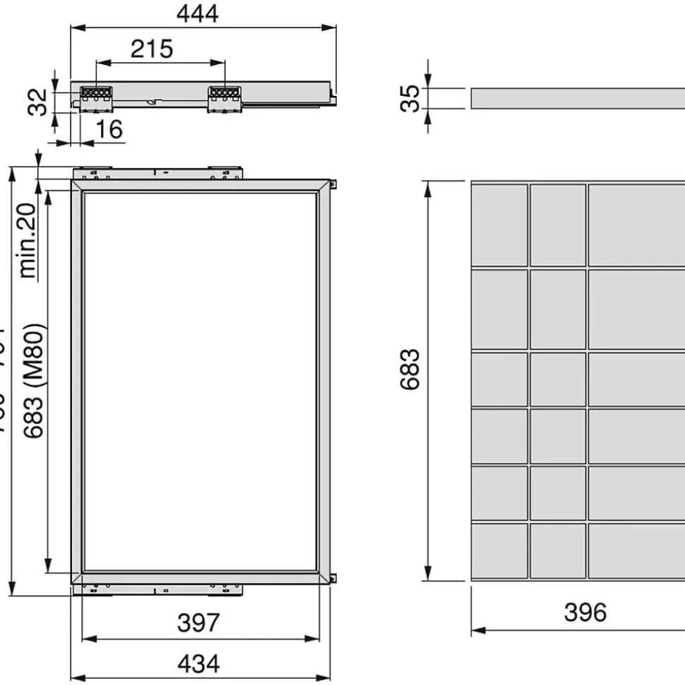 Kit organisateur de tiroir pour armoire Hack