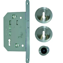 Kit pour porte coulissante inox clé L - NI 014
