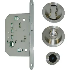 Kit pour porte coulissante inox condamnation - NI 015