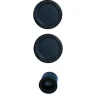 Kit pour porte coulissante noir bec de cane rosace ronde - EUROWALE - NO013