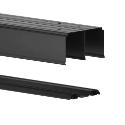 Kit rails de portes coulissantes GoodHome Arius noir 120 cm