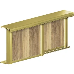 Kit SLID'UP 210 aluminium anodisé or pour 2 portes de placard coulissantes 16 mm - rail 1,8 m - 70 kg