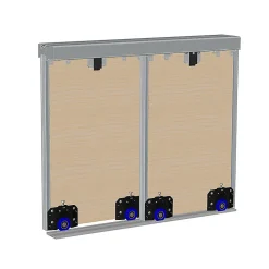 Kit SLID'UP 280 aluminium anodisé bronze pour 2 portes de placard coulissantes 18 mm - rail 2 m - 50 kg