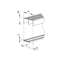 Kit SLID'UP 280 aluminium anodisé bronze pour 3 portes de placard coulissantes 18 mm - rail 3 m - 50 kg