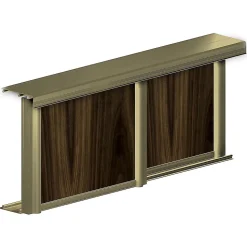 Kit SLID'UP 220 aluminium anodisé bronze pour 2 portes de placard coulissantes 18 mm - rail 1,8 m - 70 kg