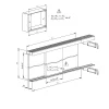 Kit SLID'UP 280 aluminium anodisé argent pour 3 portes de placard coulissantes 18 mm - rail 3 m - 50 kg