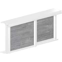 Kit SLID'UP 220 aluminium blanc pour 2 portes de placard coulissantes 18 mm - rail 1,8 m - 70 kg