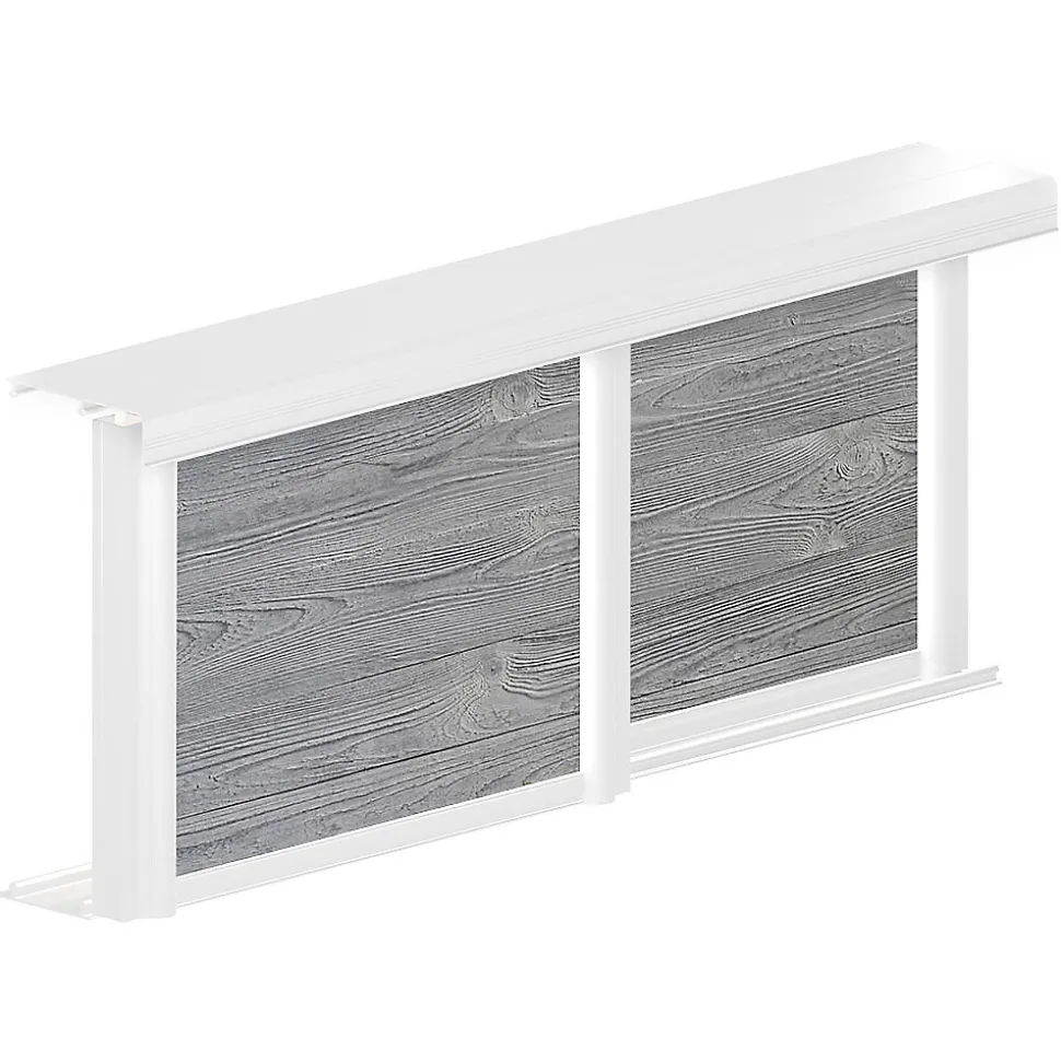 Kit SLID'UP 220 aluminium blanc pour 2 portes de placard coulissantes 18 mm - rail 1,8 m - 70 kg