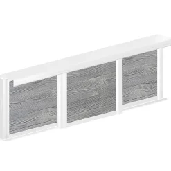 Kit SLID'UP 220 aluminium blanc pour 3 portes de placard coulissantes 18 mm - rail 2,7 m - 70 kg