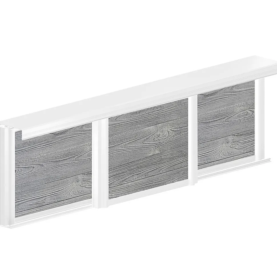 Kit SLID'UP 220 aluminium blanc pour 3 portes de placard coulissantes 18 mm - rail 2,7 m - 70 kg
