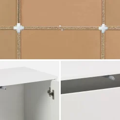Kit étagère. bibliothèque décor bois blanc 9 éléments 100% modulable L 210 x P 35 x H 210cm - Kompo