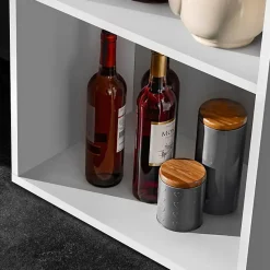komodee, Ensembles de Meubles TV Taranto Grande, Blanc, sans LED, pour Salon, Chambre, Bureau