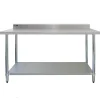 KuKoo Lot de Plan de Travail 150 cm en Inox & 2 Étagères Murales