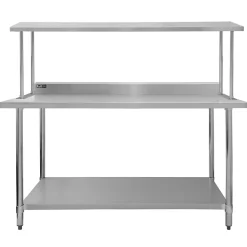 KuKoo Plan de Travail 180 cm avec Étagère d'Appoint à 1 Niveau