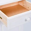 LAURIE - Meuble 2 Portes 2 Tiroirs Bois Massif Vernis Blanc