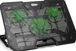 LC3 Refroidisseur pour ordinateur portable 3x ventilateurs Tapis anti surchauffe 2x ports USB Hauteur ajustable Duronic