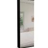 Leto Support mural pour chaussures avec miroir, style moderne et espace, 137.92 cm X 46.99 cm X 20.57 cm , Noir