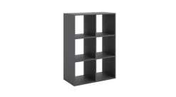 Loni bibliothèque 2x3 gris 1 pc gris 120 cm