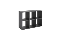 Loni bibliothèque 2x3 gris 1 pc gris 120 cm