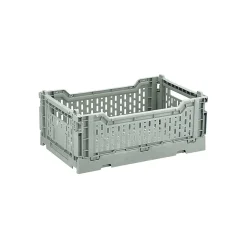 Lot 4 caisses de rangement pliables bleu et vert 27 x 17 x 10,5 cm