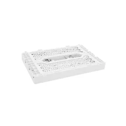 Lot 10 caisses de rangement pliables blanc 26,5 x 17 x 10,5 cm