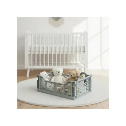 Lot 4 caisses de rangement pliables gris, terracotta 40 x 30 x 15 cm